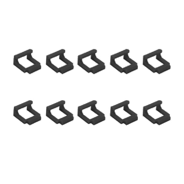 10 st PCIE Riser Card Retainer USB3.0 Adapter Clips Hård Plast Fästning Svart