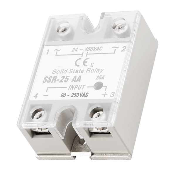 SSR25 AA 25A Solid State Relæ Modul SSR ACAC Indgang 80-250V AC Udgang 24-480V AC