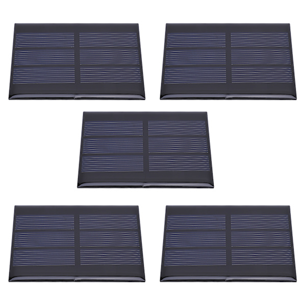 5 stk Mini solcellepanelmodulsystem Hjemme DIY-prosjekter Leker Batterilading 0,65W DC1,5V