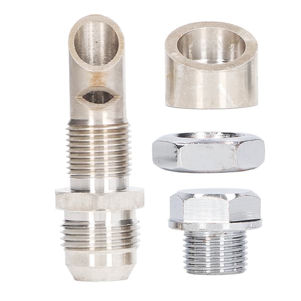 EVAC Scavenger Kit Rustfrit Stål Universal 10AN Studs M18 Vinklet O2 Studs M18x1.5 Vakuumprop
