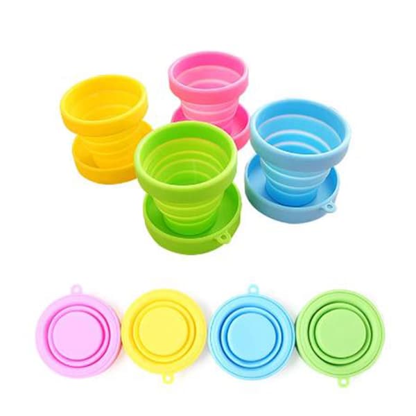 170ML Hopfällbar Silikon Resemugg Lätt Infällbar Kopp för Picknick Utomhus