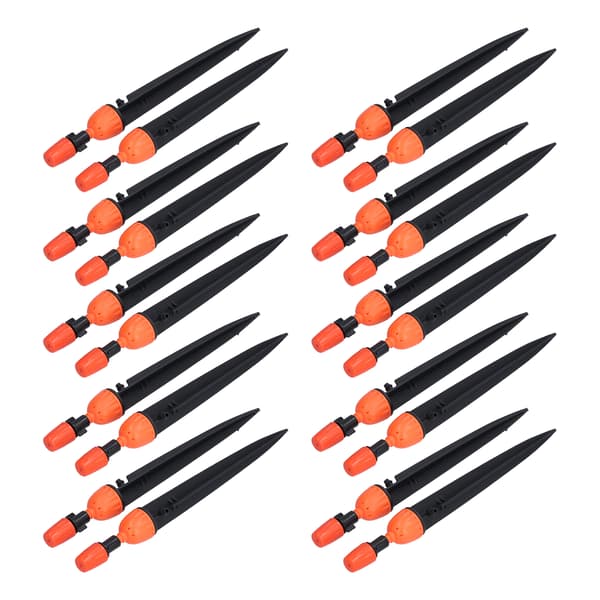 20 Sæt Multifunktionelle Justerbare Spraydryppere Vandingsforstøvere Drypsystem Orange