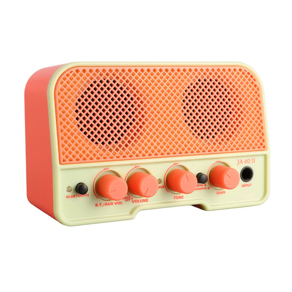 Elgitarrförstärkare Ren Overdrive Dubbla Kanaler AUX Bluetooth för Spel Rosa