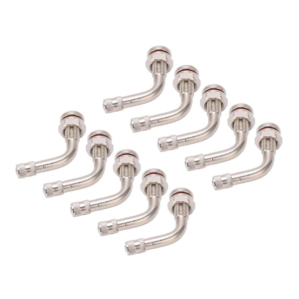 10 stk lastebildekkventil TR543E bøyd 75 grader 65 mm klemme i ventilforlengeradapter for buss lastebil hull 9,7 mm