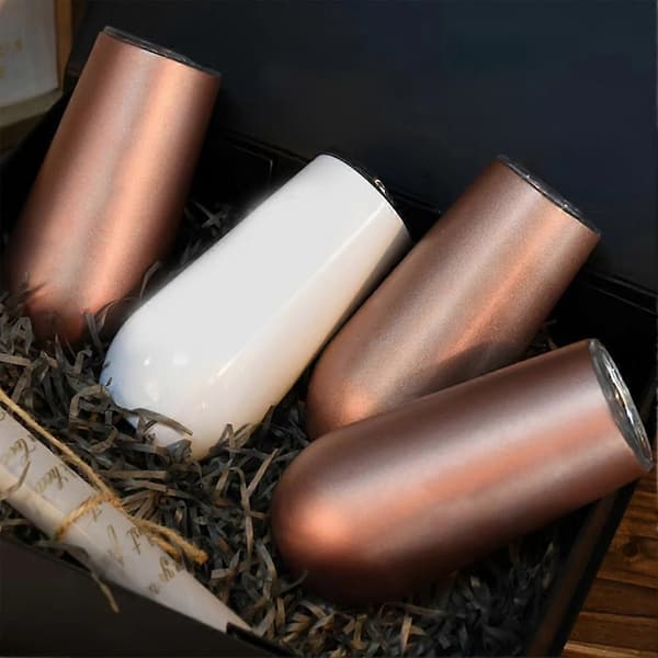 6oz Isolerade Vinvärmare Robusta Resevänliga Kaffemuggar Kontorsbordsnödvändighet Champagne