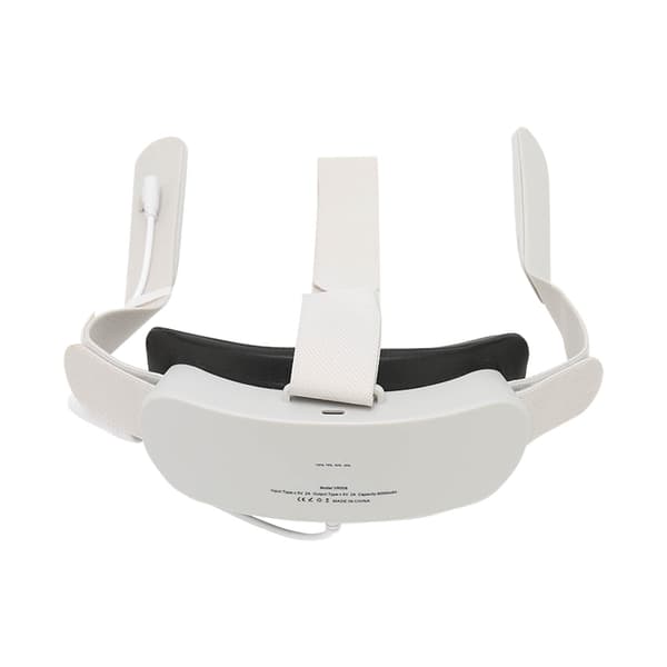 VR Hodestropp Utvid 3,5 timer til 4 timer Spilletid VR Ladestropp med 6000mAh Batteripakke for Oculus Quest 2