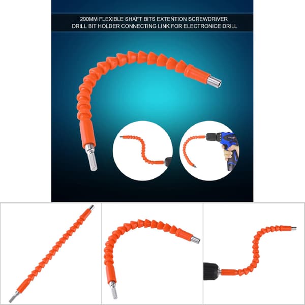 Fleksible akselbits 1/4\" sekskantet skaftforlænger skruetrækker bitholder forbindelsesled (orange)