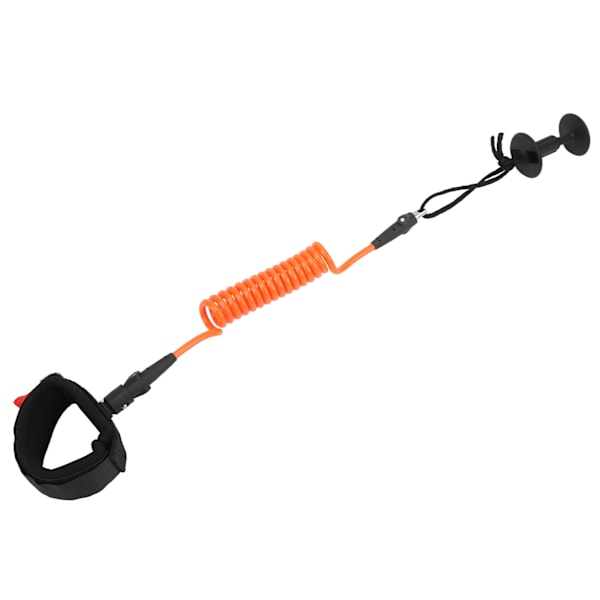 5,5 mm 1,2 meter Elastisk TPU Paddle Board Handledsrem för Surfbräda Orange