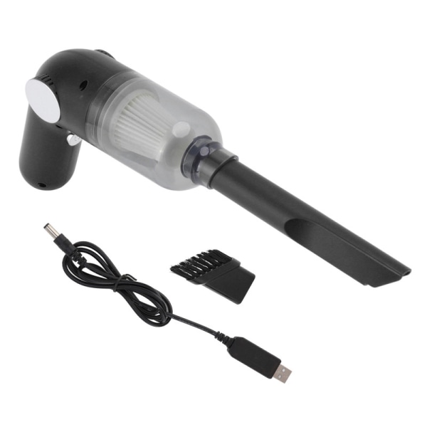 50W håndholdt støvsuger trådløs støvsuger USB oppladbar bærbar støvoppsamler for bil hjemme svart