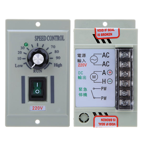 Mini Permanent Magnetisk DC Motor Hastighedsregulator DC 51 220V Input Output Spænding 0-240V DC