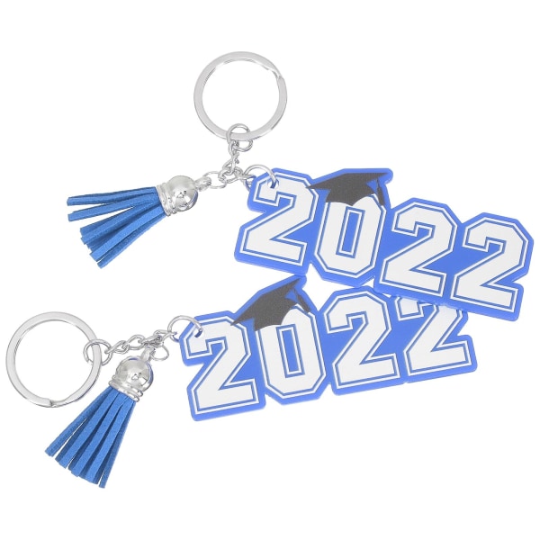 2 stk graduering akryl nøglering 2022 graduation nøglering Unik taske hængende dekoration Blue