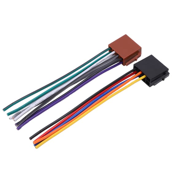 2 stk. ISO-ledningsnetadapter ABS Metal Bil Stereo Stik Udskiftning til C230 2000