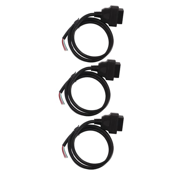 3 stk. 100 cm OBD2 16-benet hun til blank ledning adapterkabelstik