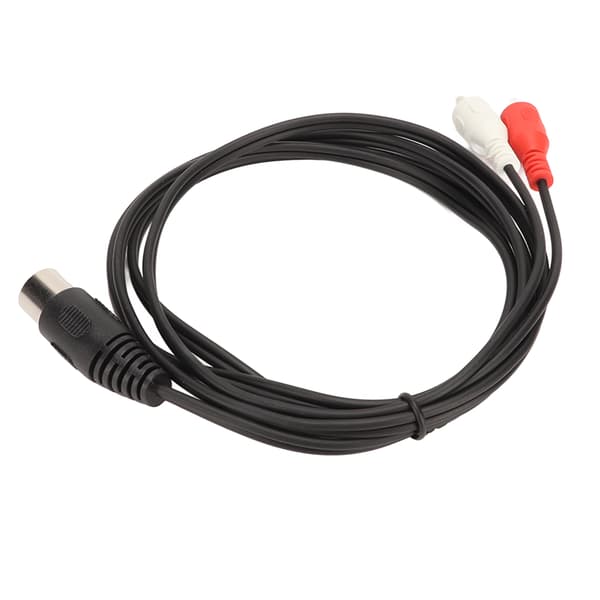 5 Pin DIN Han til 2 RCA Han Kabel PVC Dækning Lydforbindelse til CD Afspiller VCR DVD Phono LD