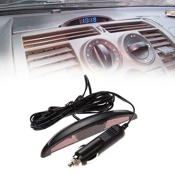 12V Digital LED Bilklokke Voltmeter Termometer Alarm