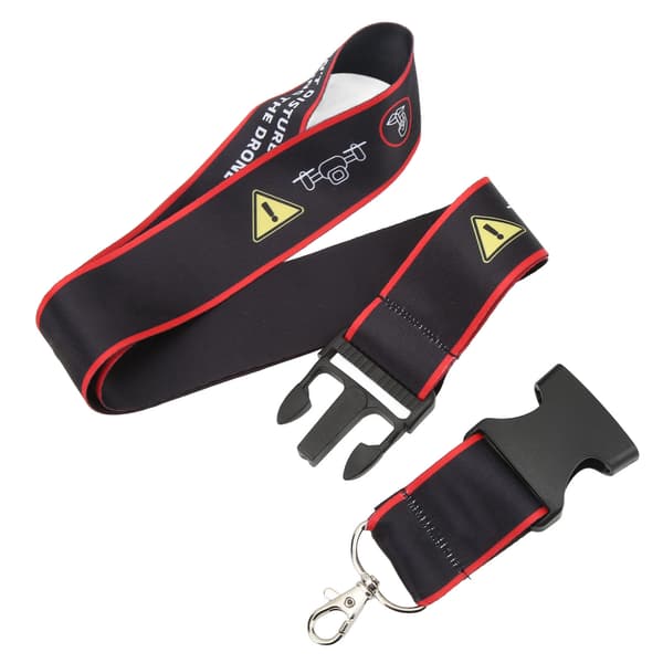 FPV Drone Fjernkontroll Anti Tapt Halsstropp Nylon Robust Advarselsslogan Rød