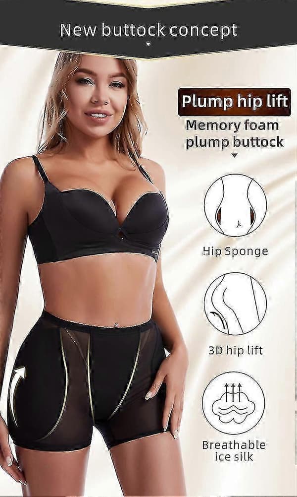 Vadderade sömlösa shapewear-trosor för kvinnor, höftförstärkande underkläder