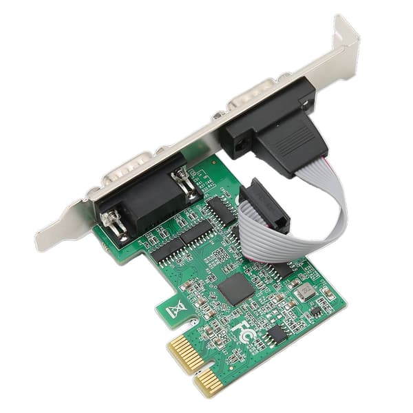 PCIe Serielt Kort 2 Port RS232 DB9 COM Konverter Adapter Controller til Windows Driftstemperatur -40 til 85℃