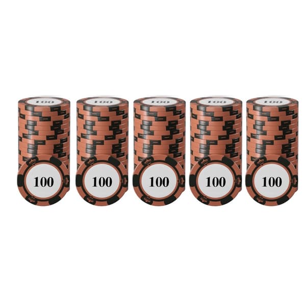 20 stk. Profesjonelt pokersjetongsett Klar utskrift Store tall Brettspill Tellerbrikker 100