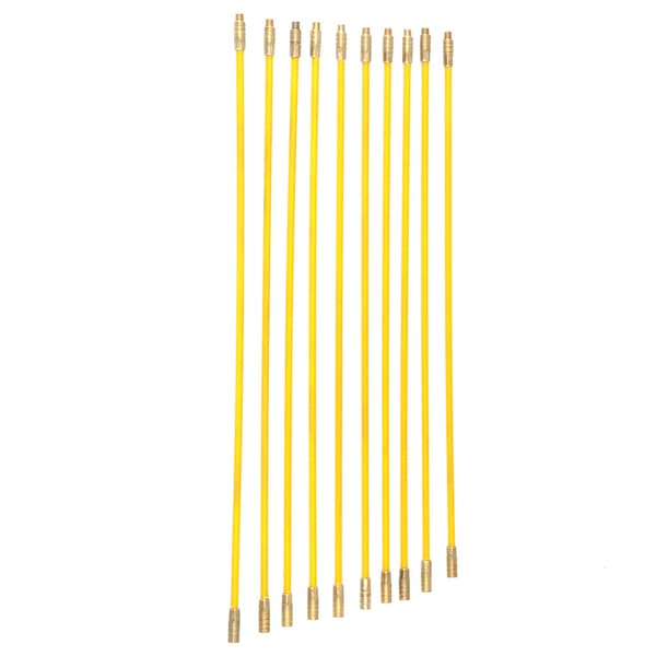 10 stk. 4 mm Glasfiber Elektrisk Kabeltrækker Push Pull Wire Kabel Sæt