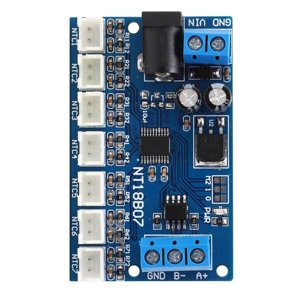 Modul NT18B07 7-kanalskort RS485 Temperatursensor Papirløs Opptaker PLC 6 til 24V