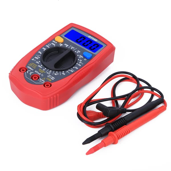 DT33D Mini Digitalt Multimeter Voltmeter Bærbar Universalmåler 130 x 73,5 x 35 mm
