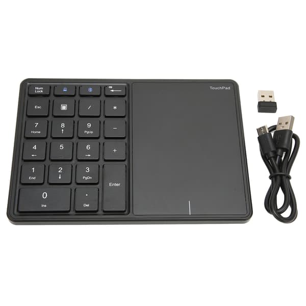 Trådlöst numeriskt tangentbord 22 tangenter Ergonomisk 2.4G Dual Mode Touchpad