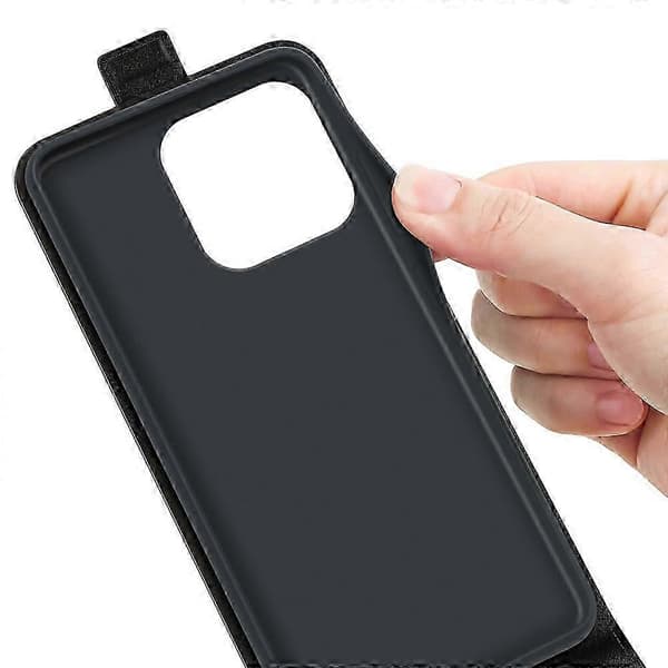 Compatible Case for Motorola Edge 60 Pro 5G with Card Slots Vertical Flip Leather Case Black