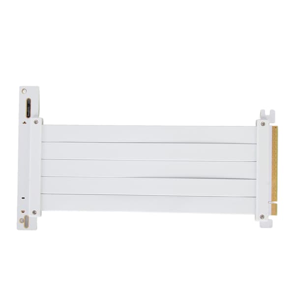 PCIe 4.0 X16 Riser-kabel Höghastighets Flexibel GPU-förlängare 90 Grader för RTX 4090 Vit 30cm 11.8in