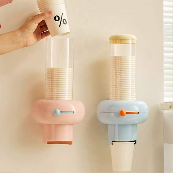 Dustproof Transparent Paper Cup Holder for Multi-Scene Use Practical F Blue
