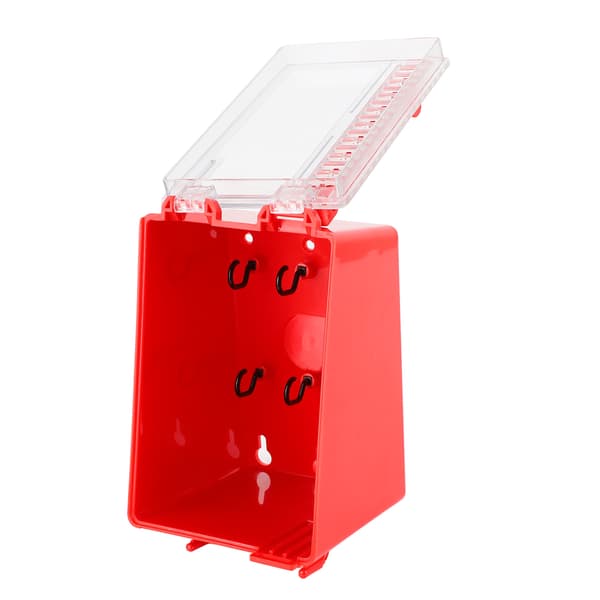Hængende låsekasse med 8 hulpositioner og transparent panel