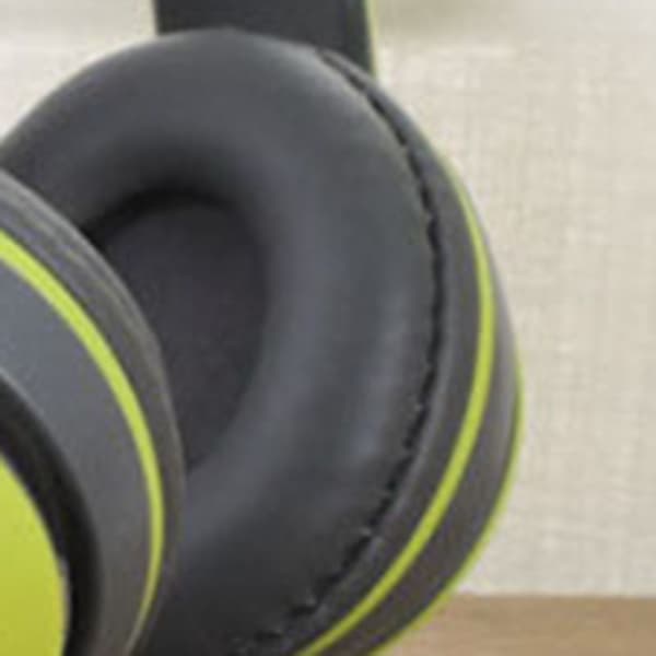 Bluetooth-headset foldbart trådløst sportsøretelefon med tung bas, ergonomisk design til studerende, voksne, hjemmekontor, skole, grøn