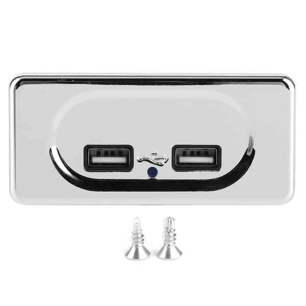Dobbelt USB-oplader 3.1A Stik LED 12V 24V RV Campingvogn Udskiftning