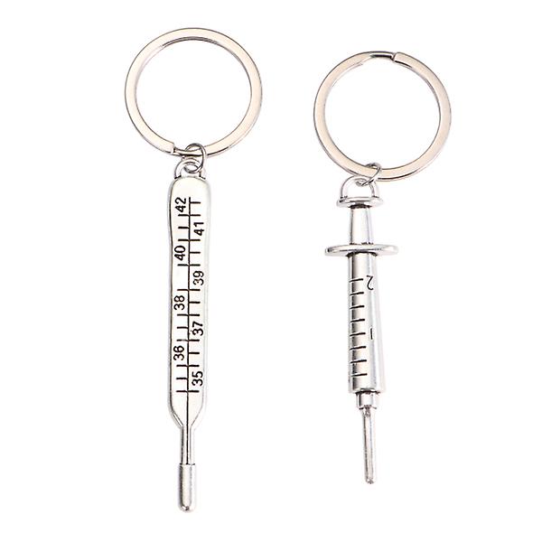 2 st Termometer Design Nyckelringar Nyckelringar Hängande Nyckelhållare Hantverk Ornament Present (1 st och 1 st termometer)