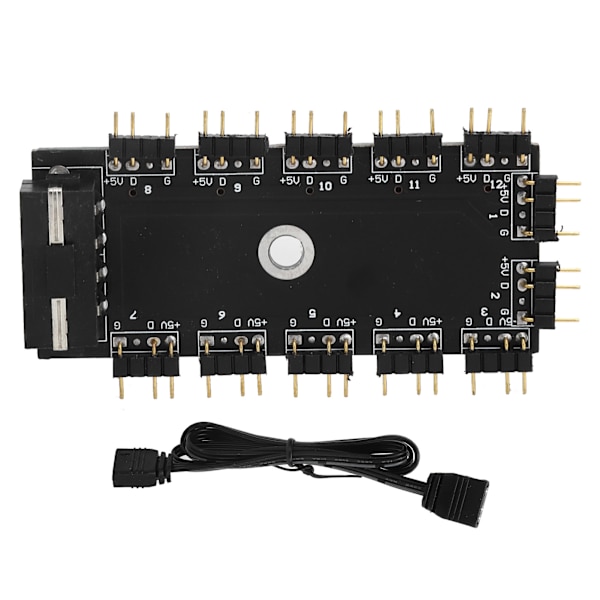 11-vejs Splitter Hub 3PIN ARGB Interface Extender RGB LED Kontrolenhed Tilbehør 5VIDE Interface