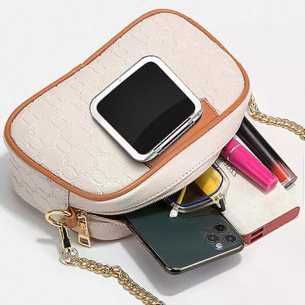Compact 15X Magnifying Makeup Mirror, Travel-Friendly Handheld Pocket Mirror with 2-Sided 1X/15X Magnification, Portable Magnetic Closure