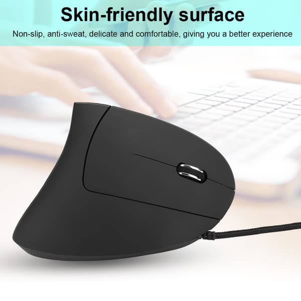 6D Ergonomisk Optisk Vertikal Gamingmus 800 1200 2000 3200 DPI Justerbar LED