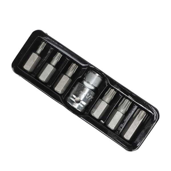 7PCS YT-0410 Stål Topnøgle Bits Sæt 12.7mm 9.5mm Top Bit Holdere