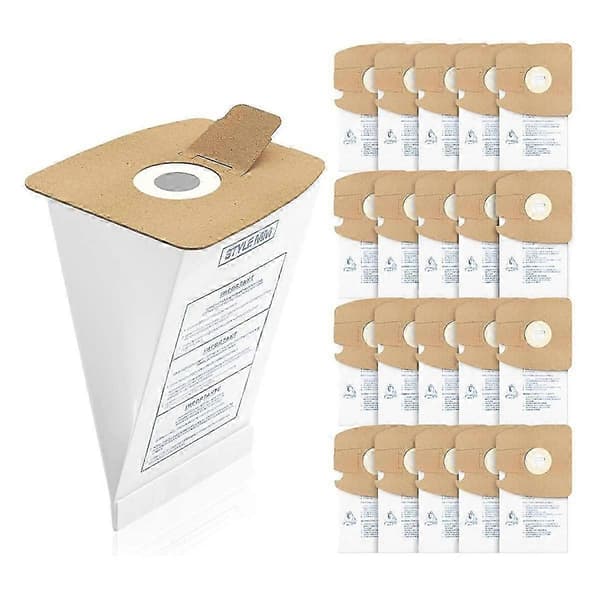 20-pak Style mm Støvsugerposer Kompatible til Eureka Style mm Eureka 3670 og 3680 Serien Beholder Va White