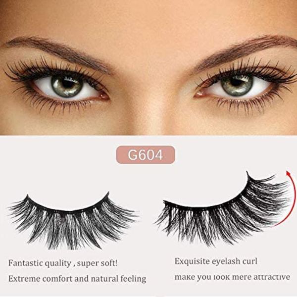 (iLashes.SE) 5-par lösögonfransar - 3D faux mink G604 svart (iLashes.SE) (G-604)