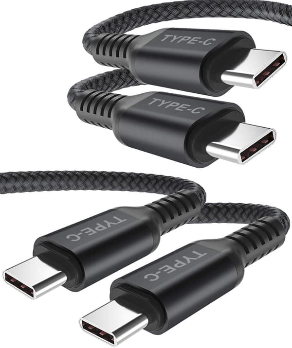 Laddsladd för Samsung Quick USB-C till USB-C laddare OCH iPhone 15 Pro Max Plus (2-PACK) 3M