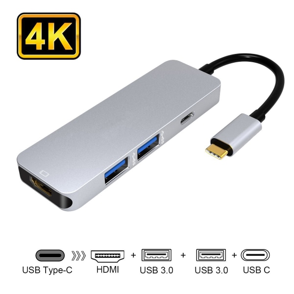 USB-C Multiportadapter med USB3.0 och 4K HDMI