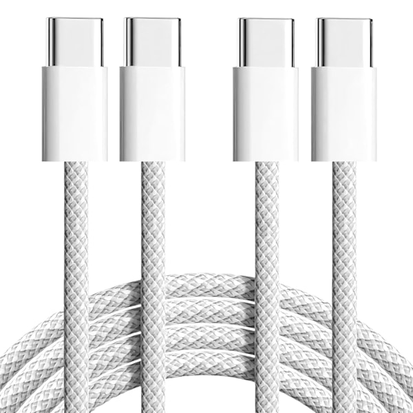 (2-PACK) iPhone 16 Pro USB-C Vävd Laddningskabel - 3M ( 15 och 16 /17 ) (2-PACK-3METER)