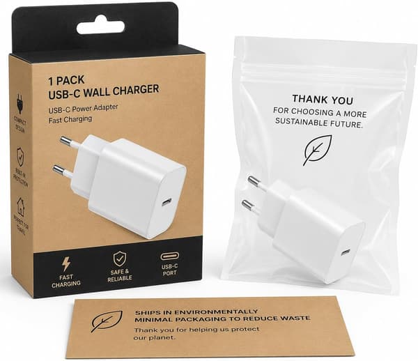 (1-PACK) PD Snabbladdare 20W USB-C iphone 11/12/13/14/15/16 Pro Plus Max