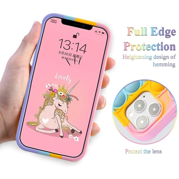 Pop It Fidget MultiColor skal till iPhone 11 PRO (Mobilskal)