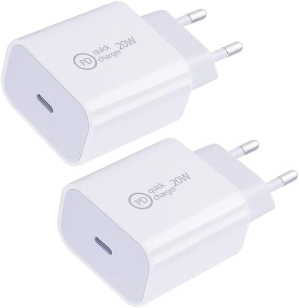 (2-PACK) Väggladdare Kompatibel 20W 3A USB till 12/13/14 PRO MAX