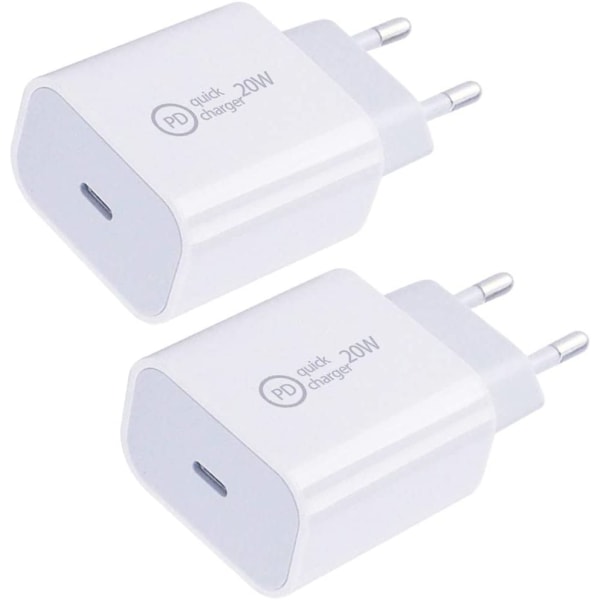 (3x) 20W USB-C Strömadapter iPhone iPad Väggladdare (kompatibel) (3-PACK)
