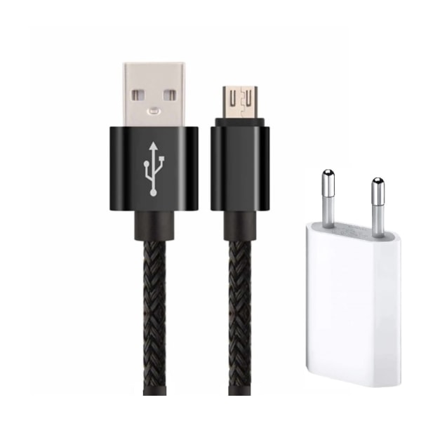 2M Trasselfri Laddkabel till Samsung Micro + USB laddare