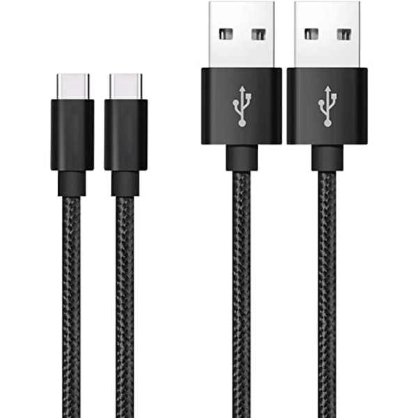 2st 2m Hög kvalitets USB-C SnabbladdningsKabel - Extra Lång (2-PACK) 2 meter
