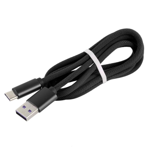 (2st) USB-C Laddkabel Quick Charge Type-C Svart 1.5M 1,5 meter